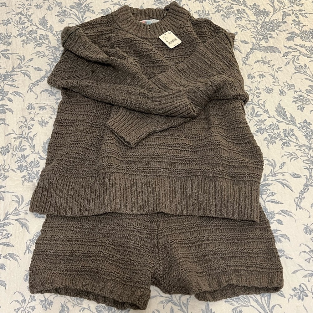 NWOT Free People Malibu Surf Set - size S color grey